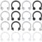 incaton 16G Septum Piercing 8MM Septum Ring Lippenpiercing Tragus Ohrpiercing Bioflex Hufeisen Circular Barbell Retainer Piercing Schmuck Schwarz/Silber