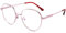 LANLANG lesebrille 1,0 für damen mit Flex Memory Titanium,Blaulichtfilter brille,lesehilfe, 0~4 dioptrien,anti blaue,Niedlich,runden,hohe Auflösung hohe Transparenz MT-003-W