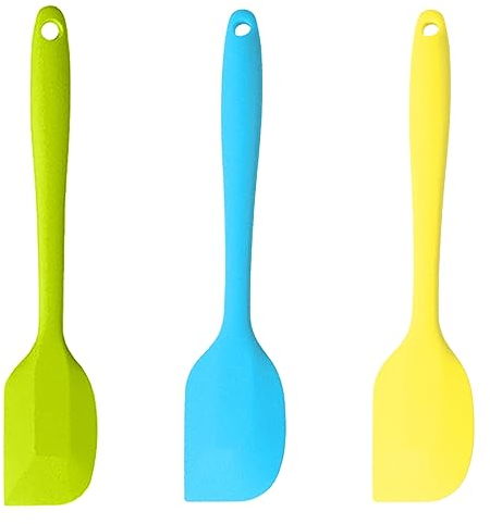 SSRDFU espatulas Silicona Cocina - 3 pcs espatula Cocina espátulas de Silicona, núcleo de Metal, Resistentes al Calor, antiadherentes para cocinar y Hornear