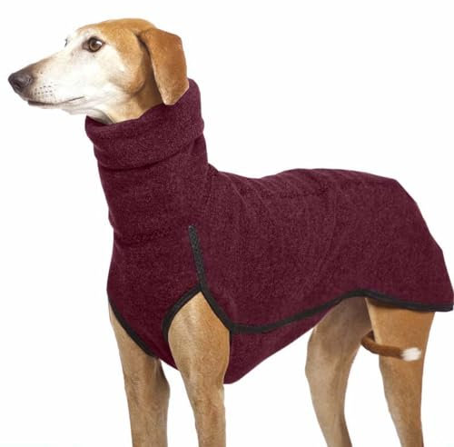 Herbst Und Winter Warmer Windhund, Labrador, Schäferhund, Großer Hund, Kleidung, Rollkragenpullover, Pullover, Stretch-Fleece, Hundepullover, Weste, Haustierjacke, Mantel, Anzüge,Rot,M
