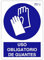 EberSign | Señal de Obligación Uso Obligatorio de Guantes Normativa ISO (A3)