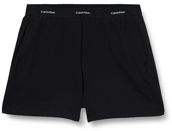 Calvin Klein Damen Pyjamahose Short Kurz, Schwarz (Black), S