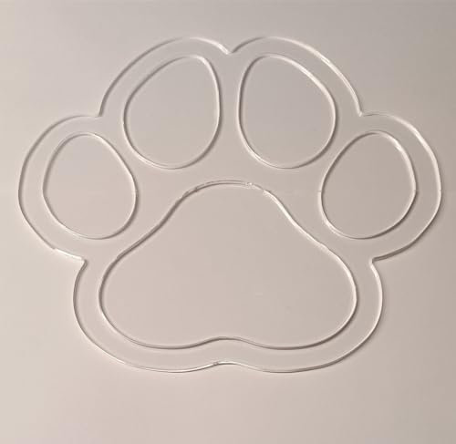 Yuxuanish Dog Paw Print Tray,Inlay Acrylic Router Template,Charcuterie Board Template,Acrylic Templates for Woodworking Charcuterie (11.5''x11.5''),Clear/Transparent,(ZEXUANTemplate56)