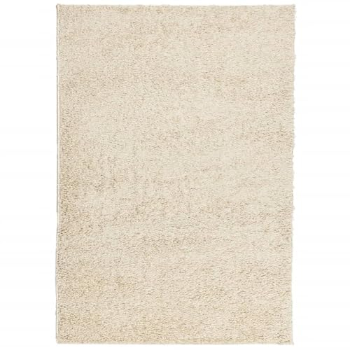 vidaXL Teppich Shaggy Hochflor, Bodenteppich Weich Flauschig, Flächenteppich für Wohnzimmer Schlafzimmer Flur, Flurteppich Hochflorteppich, Modern, Golden 160x230cm