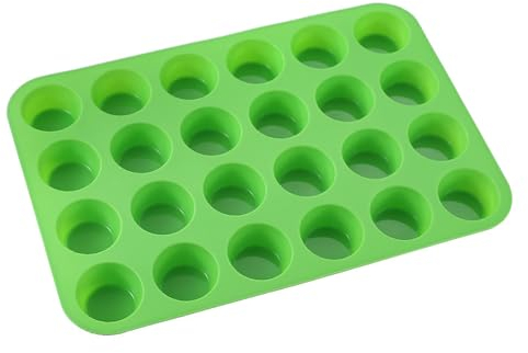 Melearch Moule Silicone Patisserie, 24 moules à Cupcakes pour la cuisson, moules à muffins en silicone antiadhésif pour Gâteaux, Tartelette, Brownies – Sans BPA et passe au lave-vaisselle