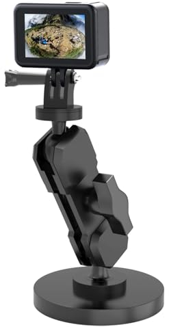 Wiseten Soporte Magnético para Cámara GoPro Insta360, Soporte Magnético con Brazo Metálico Mágico de Rotación de 360° para GoPro Hero 13 12 11 10 Black Insta360 X4 X5 dji Osmo Action 5 Pro Accesorios