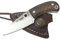 Cuchillo Cudeman 200-JM Juma Marrón Hoja 6 cm. Acero Bohler y Funda de Cuero Marrón