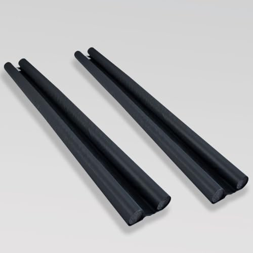 laro 2, 3 oder 5 Zugluftstopper für Türen - Doppelseitiger Schutz - Energiesparend - Zuschneidbar - Türbodendichtung - Luftzugstopper mit Doppeldichtung - Schutz vor Luftzug und Lärm, Anzahl:2