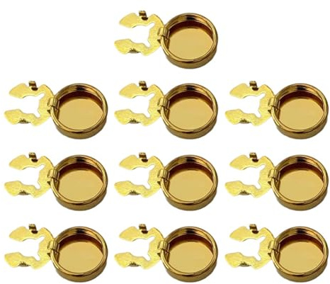 Meiliyizu Knopfabdeckung, 10 runde Messing-Manschettenknöpfe für Hochzeit, formelles Hemd, Herren, formelle Knopfabdeckungen, Imitation-Manschettenknöpfe