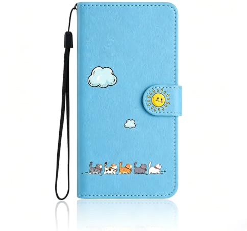 Nbziyoo Cute Cats Wallte Flip Phone Case For iPhone 15,Pink | Flip Wallet Cover, Cute Cat, Card Slots, Magnetic Closure, PU Leather,Shockproof, Kickstand,for Women and Men
