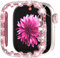 WINGLE Bling Bumper Schutzhülle für Apple Watch Serie 10, 46 mm, 4-blättriges Kleeblatt, Diamant-Schutzhülle, Gesichtsabdeckung für Damen, iWatch, harter PC-Rahmenschutz für Apple Watch 10, 46 mm,