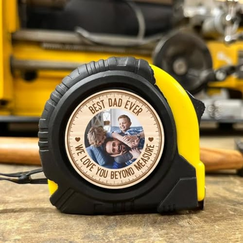Mètre ruban personnalisé pour papa, mari, homme, personne ne mesure jusqu'à vous, cadeau pour papa pour la fête des pères, cadeaux de Saint-Valentin (jaune)