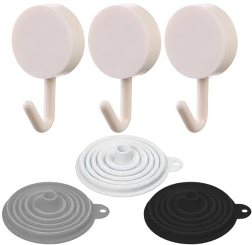 LONZIKP 3 Piezas Set de Embudos de Silicona Plegables para Aceite, Cerveza y Transferencia de Líquidos, Embudo Pequeño de Cocina (Tres Tamaños) (Verde, Naranja, Azul)