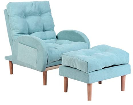 Verstellbare Sofa-Liege mit Fußhocker, 3 Positionen, Liegestuhl für Wohnzimmer und Schlafzimmer, 150 kg Tragkraft