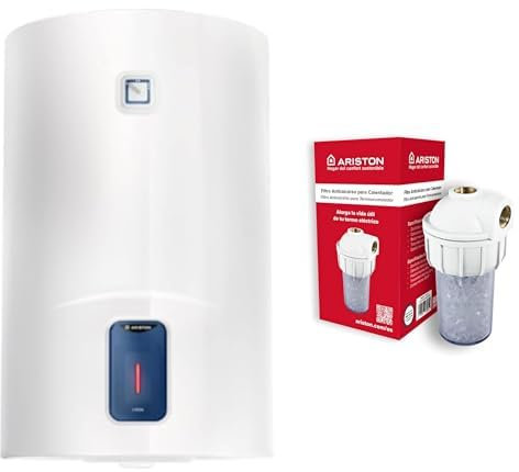 Ariston Lydos R - Termo Eléctrico 100L + Filtro Antical, kit polifosfatos para calentador