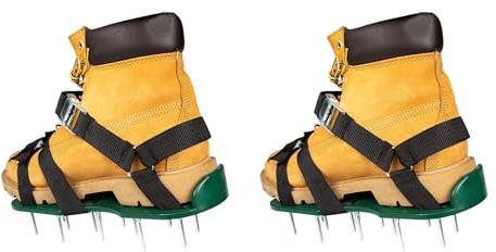 Scarpe da giardino regolabili con chiodi per allentare il terreno e comode scarpe aeratore per manutenzione del paesaggio