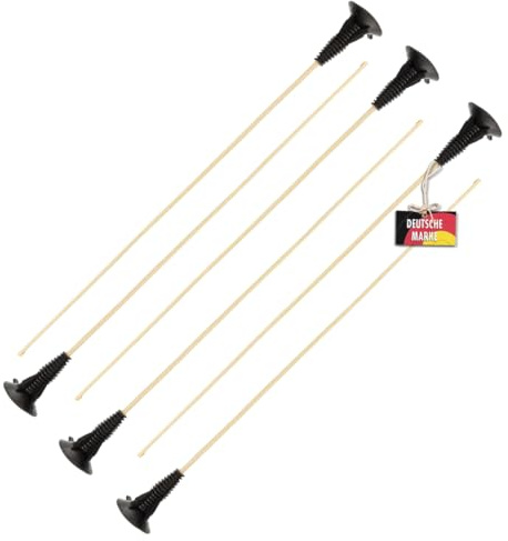 FLITZEBOGEN Saugnapfpfeile aus Holz – 16 Zoll – 6er Set – Bambuspfeile für Kinderbogen – sichere Saugnapfspitzen – Zubehör für Bogensport & Anfängertraining