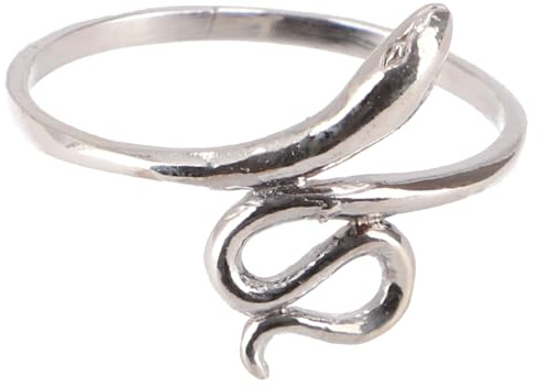 Silberring, Boho Style Ethno Ring mit Blümchenmotiv, Frauen, Schlange | Sorgfältig gefertigter Schmuck aus Thailand, einzigartiges Design, ideal für jeden Anlass, hochwertiger Silberschmuck.
