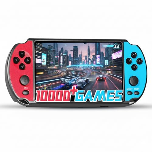 Console Retrogaming de 10 000 Jeux préinstallés, Console de Jeux Portable Écran HD 5,1 Pouces, Plus de 10 émulateurs et 5 Heures d'autonomie