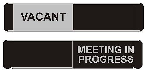 Stewart Superior Vacant Meeting In Progress Sliding Self Adhesive Sign Ref OF139