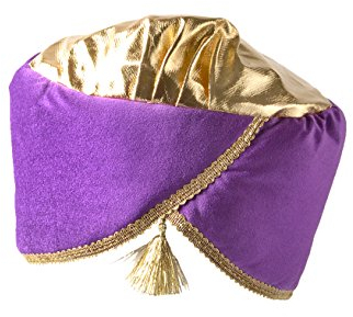 KULTFAKTOR GmbH Orientalischer Turban lila-Gold Einheitsgröße