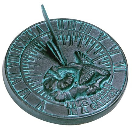 Rome 2532 Sonnenuhr Kolibri, Gusseisen, 19 cm Durchmesser