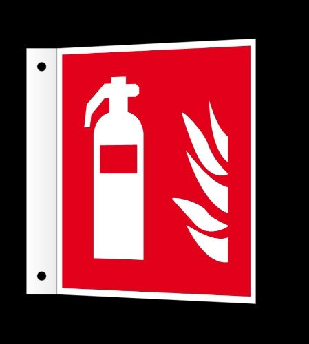 Fahnenschild Wandmontage | Feuerlöscher gem. ASR A1.3 F001 | in verschiedenen Größen erhältlich | direkt bedruckt