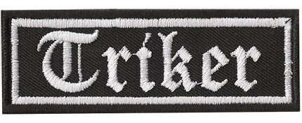 TRIKER Alt Deutsch, Rankpatch, Tab, Motorcycle, Motorrad, Jacken, Patch, Aufnäher