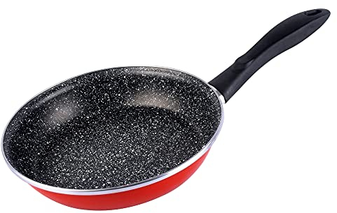 MAGEFESA K2 Rojo - Sartén 30cm de Acero vitrificado Exterior Color Rojo. Antiadherente bicapa Reforzado Efecto Piedra, Apta para Todo Tipo de cocinas, Especial inducción. 50% de Ahorro energético.