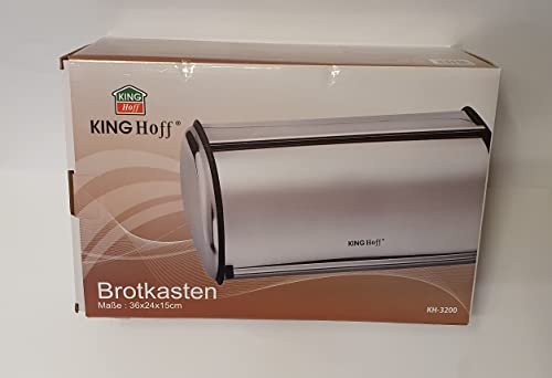 Kinghoff kh-3200 Edelstahl Rollbrotkasten Brot Küche Aufbewahrungsbox verpackt 35 x 23 x 14 cm