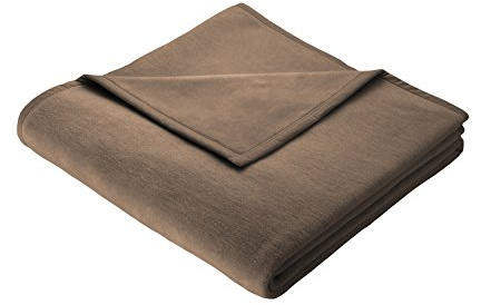 Biederlack 150 x 200 cm Baumwolldecke/Überwurf Überwurf ohne Muster, Chocolate (Schokoladenbraun) Schokoladenbraun
