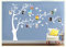 Deco-idea Wandtattoo wandaufkleber wandsticker Baum Zweige Bilderrahmen Vogel 40 Farben zur Wahl wbm23(010 Weiss, Grosse1:Baum 80cm x60cm (Hoch))