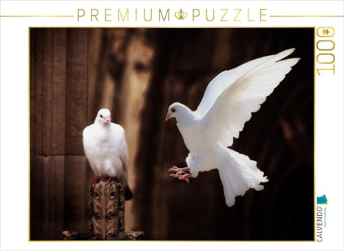 CALVENDO Puzzle Weiße Tauben | 1000 Teile Lege-Größe 64 x 48 cm Foto-Puzzle für glückliche Stunden