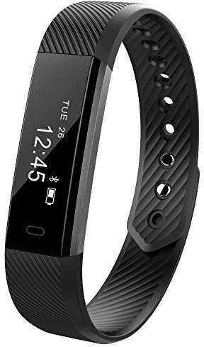 Fitness Trackers Bluetooth Smart Watch New Bracelet Activity Tracker with Call Reminder Calorie Counter Wireless Pedometer Band Sport Sleep Monitor For iOS and Android Phone (All Black)