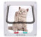 Sailnovo Sportello magnetico a 4 vie per cani e gatti, 23,5 x 25 x 5,5 cm, per cani e gatti, facile da installare con telaio telescopico con telaio resistente a quiet magnetico, L bianco