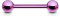 viva-adorno Universal Barbell Piercing Stab Zungenpiercing Brustpiercing Intimpiercing Stecker Hantel Edelstahl beschichtet Z310Z, 1,6x16x5mm, lila