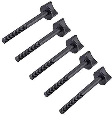 sourcing map 5 Stk. M6 x 30mm Daumenschraube 75mm Stab Kunststoffschrauben Metrisches Teil Gewinde M6x30mm 60mm 5Pcs
