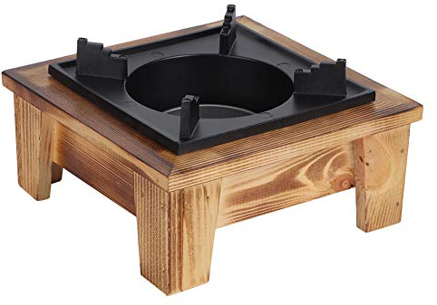 Pokerty BBQ Poêle à alcool, étagère en bois, barbecue, four, vaisselle, ustensiles de cuisine pour pique-nique en plein air