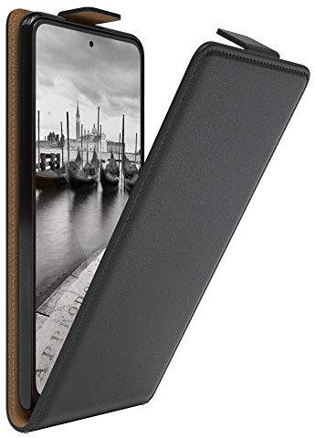 EAZY CASE Hülle kompatibel mit Xiaomi Mi 10T Lite 5G Flip Cover zum Aufklappen, Handyhülle aufklappbar, Schutzhülle, Flipcover, Flipcase, Flipstyle Case vertikal klappbar, aus Kunstleder, Schwarz