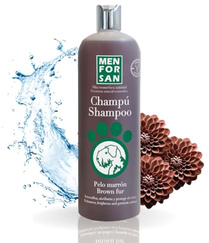 MENFORSAN Champú perros pelo marrón 1L, Intensificador del color del perro