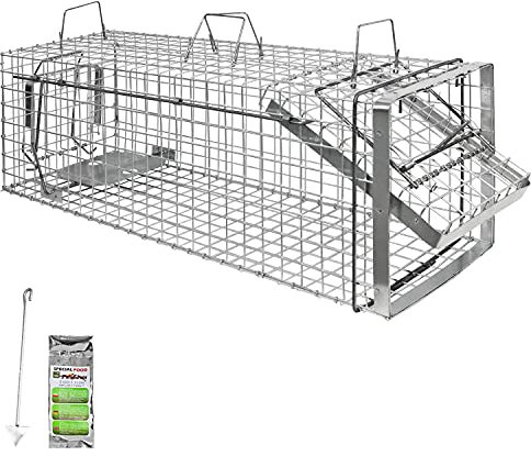 Petigi Trappola dal Vivo Animale Umana Talpa Ratto Mouse Topo Nutria Giardino Casa Attico Catturare e rilasciare Trasferirsi Sfrattare Gamma di Dimensioni, Modello:Modello 02 (102 x 34 x 34)