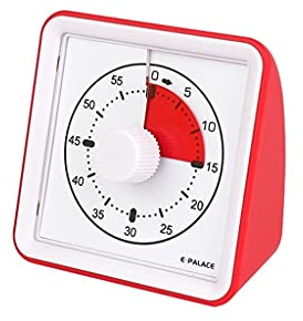Minuterie de cuisine numérique Minuterie visuelle for enfants, compte à rebours de salle de classe, minuterie silencieuse analogique de 60 minutes for les tout-petits et les adultes, outil de gestion