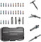 AtuMan 24 in 1 Ratchet Screwdriver Set with Detachable Handle, S2 Alloy Steel Precision Bits, Magnetic Ratcheting Screwdriver with Case for Bicycle, Computer, Electronics Repair, Ideal for Home, DIY