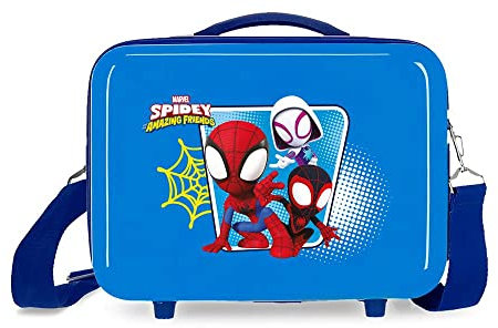 Marvel Spidey Team Up Trousse de Toilette Adaptable avec bandoulière Bleue 29 x 21 x 15 cm Rigide ABS 9,14 l