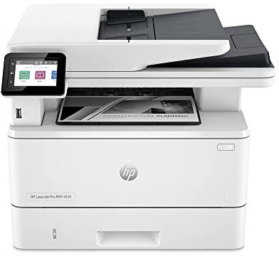 HP Laserjet Pro MFP 4101fdn Black & White Printer, Print, scan, Copy, fax, Fast speeds, Easy Setup, Mobile Printing, Advanced Security, Best-for-Small Teams, Ethernet/USB only (2Z618F)