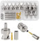 KUOQIY 15 Stücke BNC Crimpstecker für RG58 RG142 RG400 LMR195 Koaxialkabel, BNC Männlich Adapter für CCTV Kamera, Inklusive Stecker, Pin, Ferrule