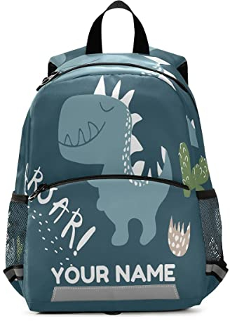 Mnrsuu Benutzerdefinierter Namens-Rucksack, Personalisierter Kinder-Rucksack für Jungen und Mädchen, Niedlicher Kindergarten, Mehrfarbig