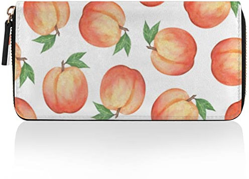 TropicalLife Borsa Peach Multi Porta Carte di Credito Borsa Pochette Rosa Pesca Modello Pochette per Le Donne In Pelle Con Cerniera Portafoglio Lungo, Multicolore, Taglia unica