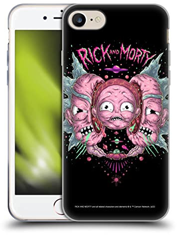 Head Case Designs Offizielle Rick and Morty Intergalactic Escapades Season 1 & 2 Graphics Gelhülle [Militärischer Grad] Kompatibel Mit Apple iPhone 7/8 / SE 2020 & 2022 Und Kompatibel Mit MagSafe