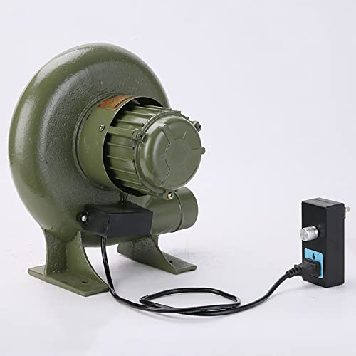 AZICYN Souffleur de forge électrique à vitesse variable 40 W-370 W, ventilateur de barbecue haute puissance, pour ménage, barbecue, ventilateur centrifuge de forgeage industriel - 220 V (